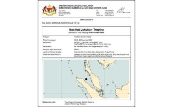 气象局发布最新预警 热带低气压逼近大马