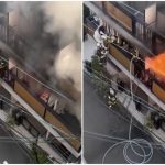 女子被困火场拒救援 还把消防员踢下楼