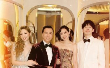 甄子丹全家圣诞派对亮相 21岁爱女深V上阵