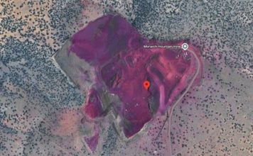 「恐怖血色」染红沙漠 Google地图惊现奇异景象