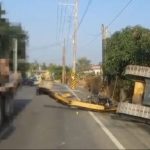 5吨挖掘机甩出砸死骑士 癌妻与3子女顿失依靠