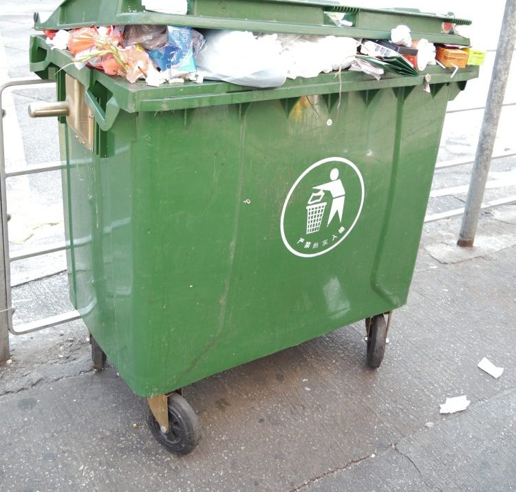 A_Green_colored_large_of_waste_container_in_Yuen_Long