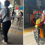 他无法反抗,她却下重手 轮椅男遭马尾女猛刮后脑勺