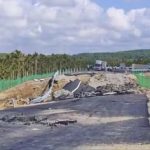 路面才铺沥青便塌陷 软基处理工程遭质询