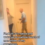 全裸在家休息2男突闯进来 女暴怒:为什么可以开门