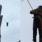 清洁工坠楼「被高压电线接住」 肉身挂高空绝望求救