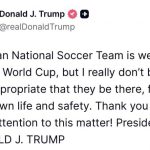 特朗普称伊朗不适合踢世界杯 伊方:世界杯不由美国决定