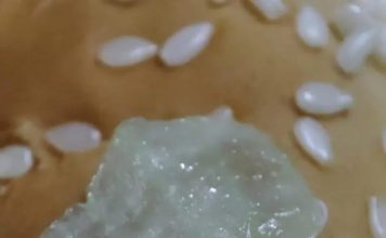 吃一半才发现不对劲 鸡块竟藏“苍蝇卵”