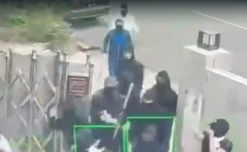 63蒙面匪闯KTV狂砸 警方封锁现场和媒体