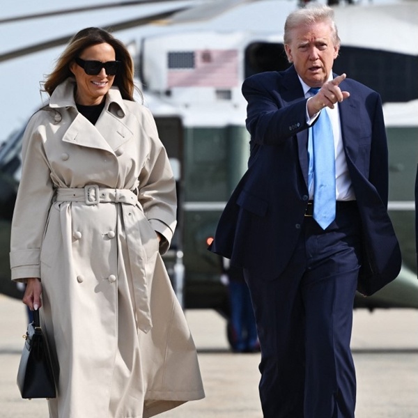 President Donald Trump and First Lady Melania Trump depart White House en route to Rome