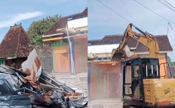 夫妻大闹离婚关系恶化 丈夫竟叫来挖掘机当场拆屋