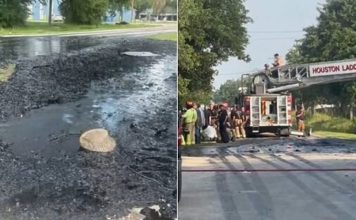 近100°C高温沥青倾泻而出 工人当场被活埋身亡