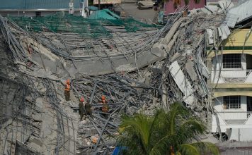 9层在建大楼凌晨坍塌 死伤增至4死17失踪