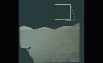 美国公开绝密UFO档案 太空人拍到锯齿状碎片绕月