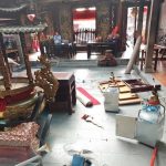男子闯入庙后情绪失控 推倒妈祖像还翻倒供品