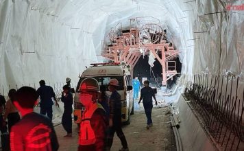 隧道施工现场发生事故 鹰架坍塌致2死7伤