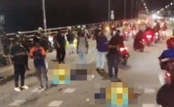马新第二通道夺命车祸 一对夫妻双双断魂公路
