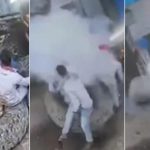轮胎行充气爆炸 4人被震飞酿1死3伤