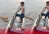 河中撒网以为捕到大鱼 男童拉起一看当场吓坏