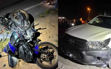 超车驶入反方向车道 Hilux撞摩哆酿1死1伤