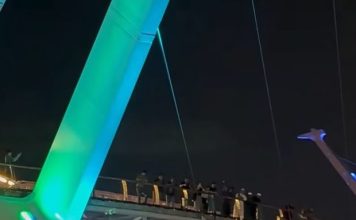 明知有鳄鱼还敢跳 男子跃河影片疯传