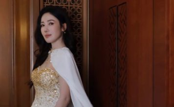 金白渐变礼服吸睛 李施嬅展现优雅气质