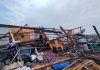 两甘榜遭强风袭击 多间住家屋顶被整片掀走