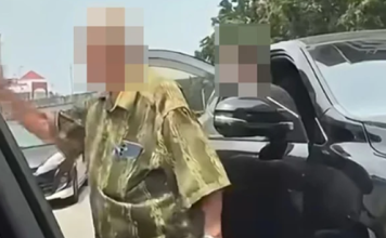 不满被鸣笛当街爆口角 男子高喊:我是洪X堂的人