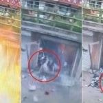 一开灯店铺瞬间猛烈爆炸 男子衣服被炸到只剩内裤