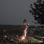 180尺魔王像点燃后出事 烟火未升空反射向民众